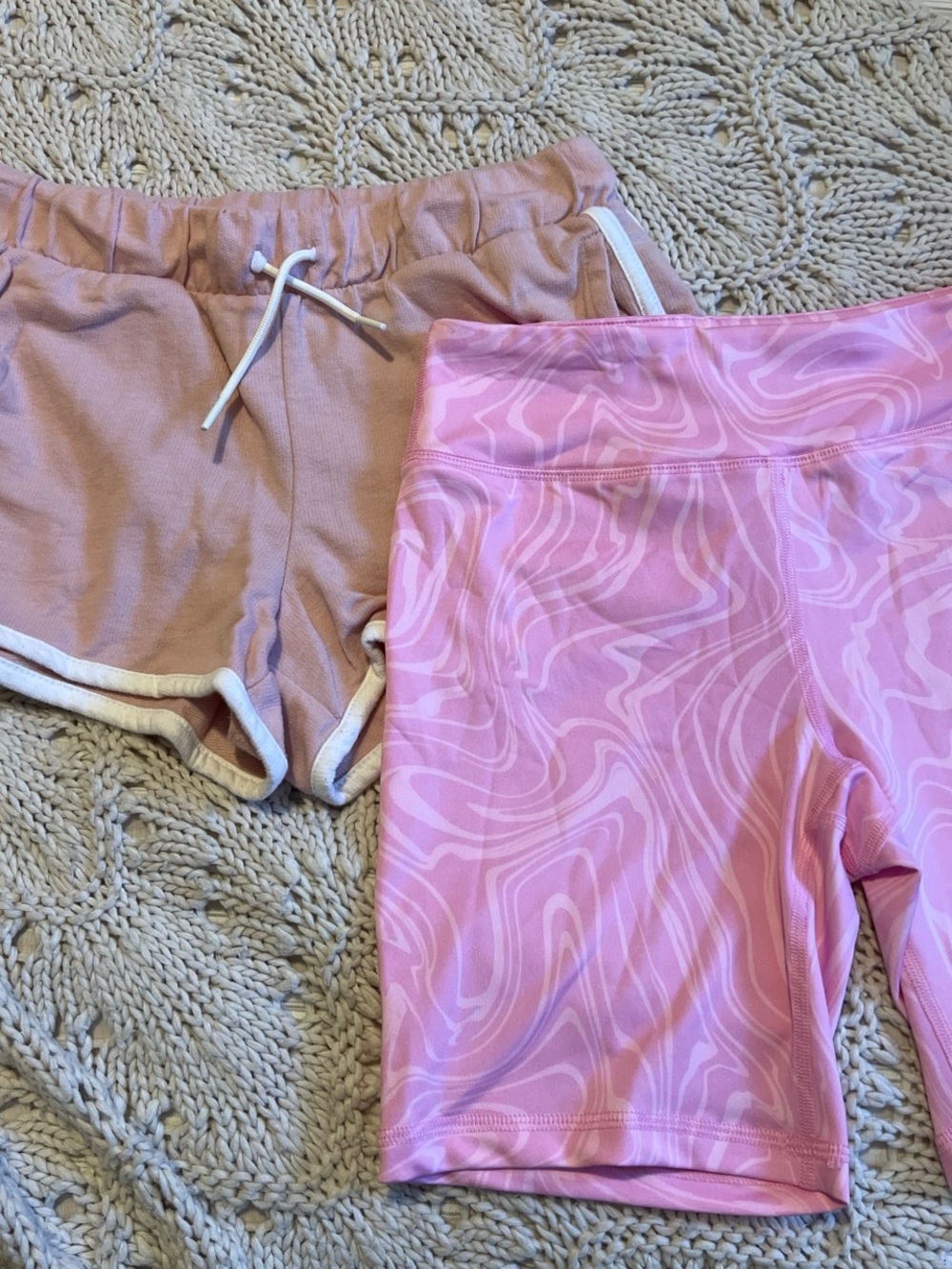 Pink Girls Shorts Duo